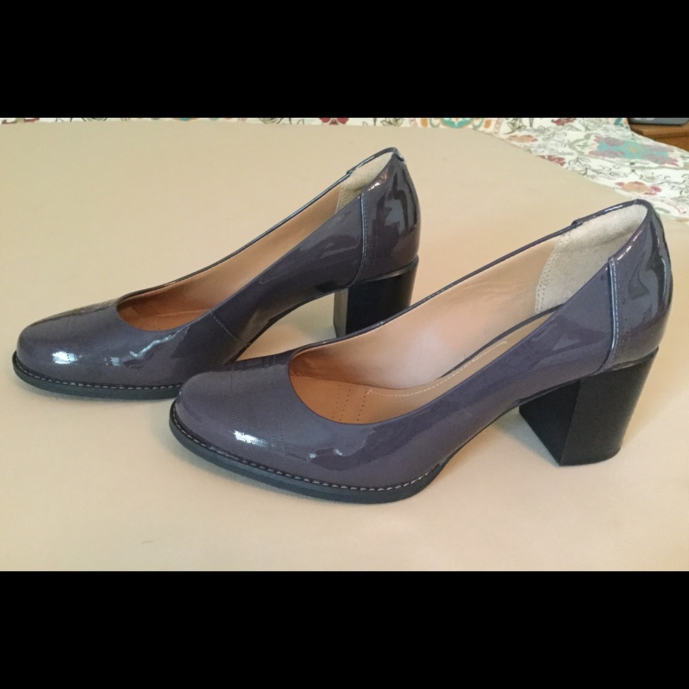 Clark’s Tarah Sofia patent leather pump, 2.5” heel